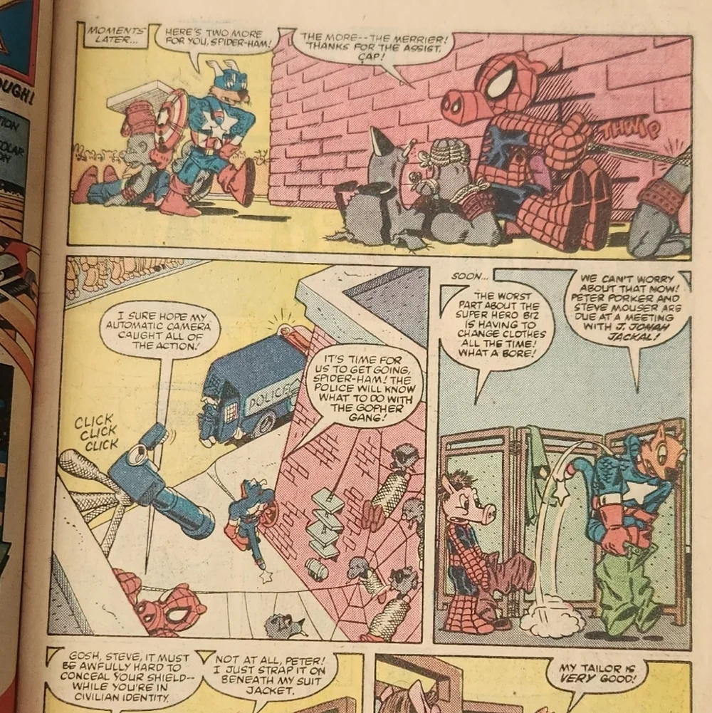 MARVEL TAILS #1 SPIDER-HAM 1st Appearance Peter Porker Comic Book Very Good Cond